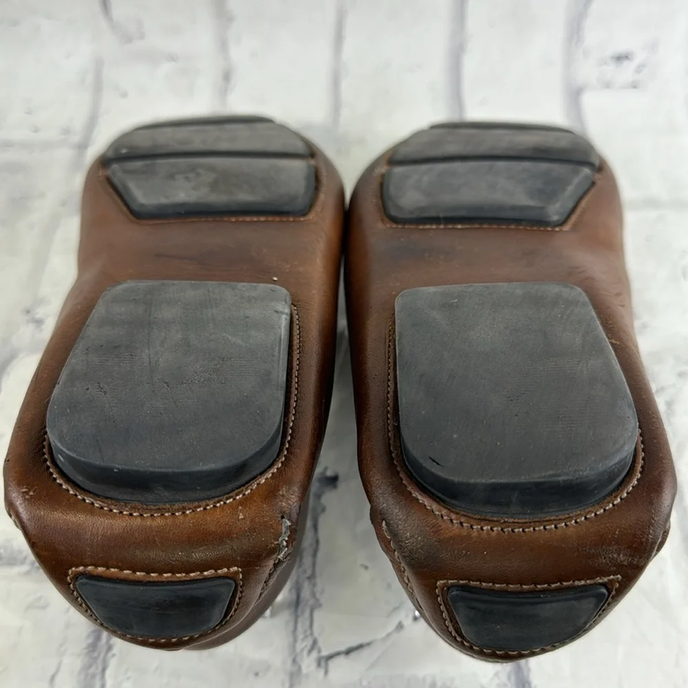 Ugo Bacci Leather Driving Moccasins Penny Loafer Style Slip Ons